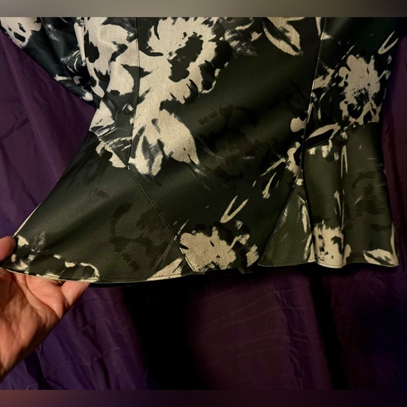 DKNY sz 12 Black & Gray Floral Jacket - Picture 8 of 11